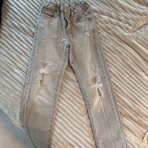 Stylish Gray Distressed kids size 10 slim Jeans